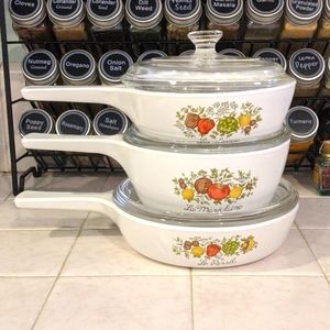 Vintage Petite Spice of Life sauce pan and pot